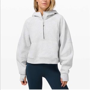 Lululemon Scuba 1/2 Zip Hoodie XS/S Light Grey